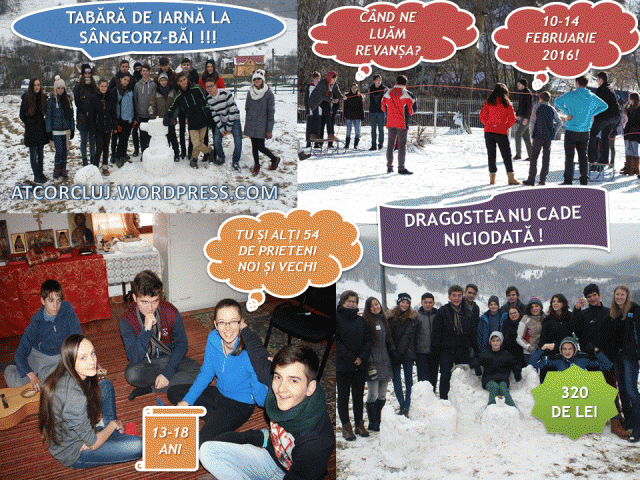 Tabere de iarnă organizate în 2016, de asociațiile de tineret de la nivelul Arhiepiscopiei Clujului