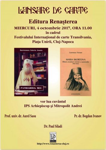 Editura Renașterea a Arhiepiscopiei Clujului, prezentă la FICT 2017