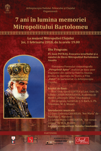 Comemorarea Mitropolitului Bartolomeu, la 7 ani de la plecarea în veșnicie