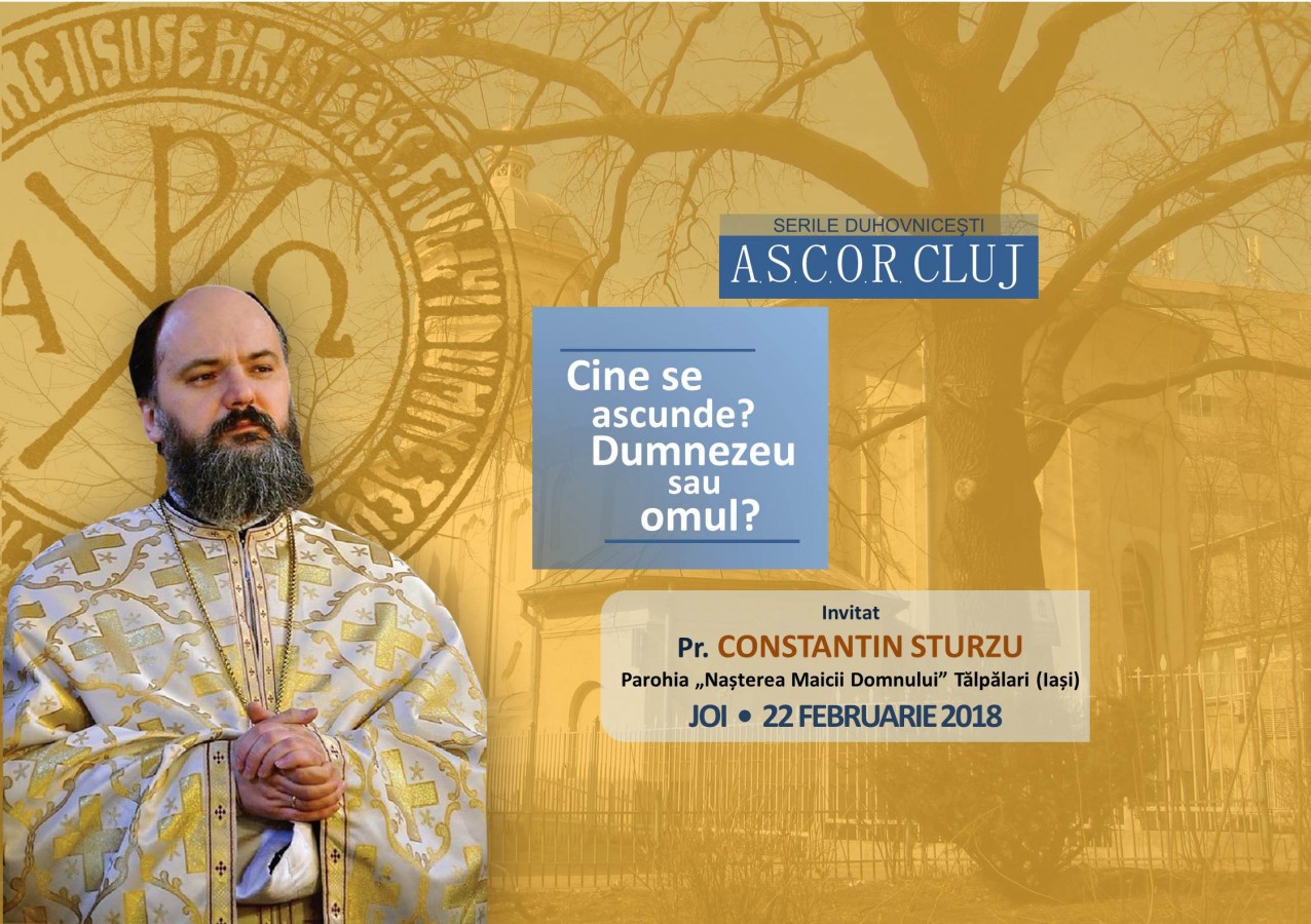 Seară duhovnicească organizată de A.S.C.O.R. Cluj – Pr. Constantin Sturzu
