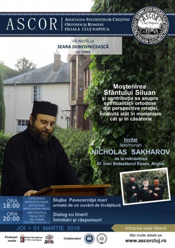 Seară duhovnicească A.S.C.O.R. Cluj – Pr. Nicholas Saharov