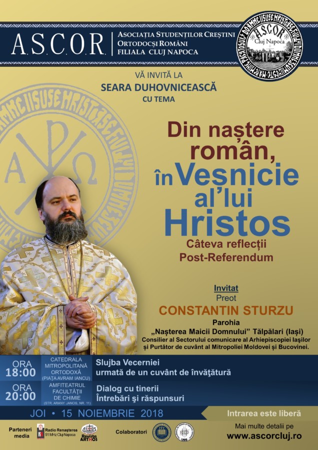 Din naștere român, în veșnicie al lui Hristos. Câteva reflecții Post-Referendum – Pr. Constantin Sturzu