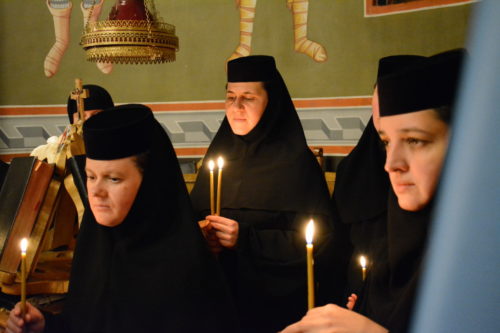 Slujbă de călugărie săvârșită de Părintele Mitropolit Andrei, la Mănăstirea Cormaia