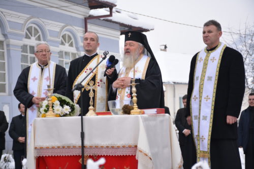 Bustul Patriarhului Miron Cristea, dezvelit la Năsăud, în prezența Mitropolitului Clujului