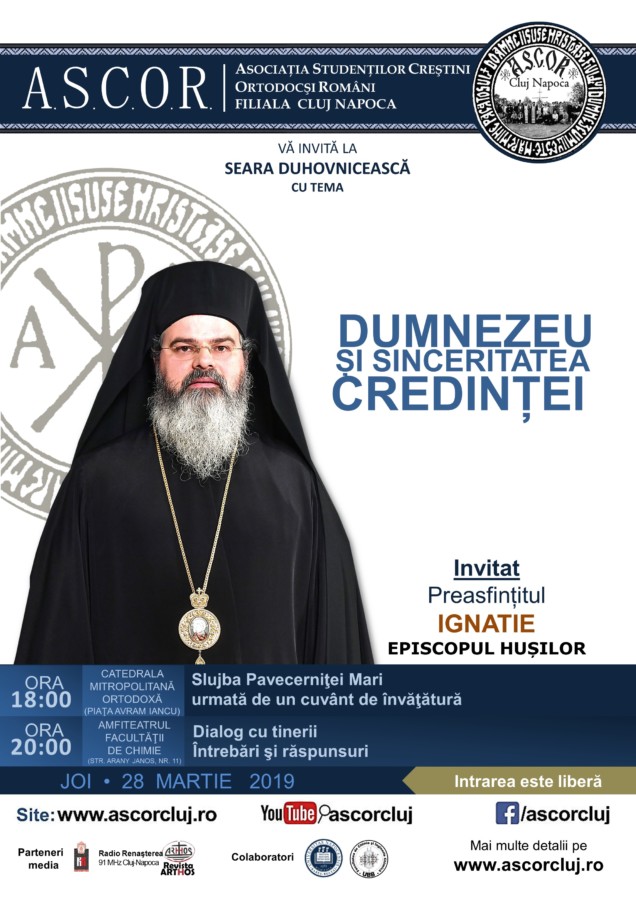 Dumnezeu și sinceritatea credinței – Preasfințitul Ignatie – Seară duhovnicească A.S.C.O.R. Cluj-Napoca