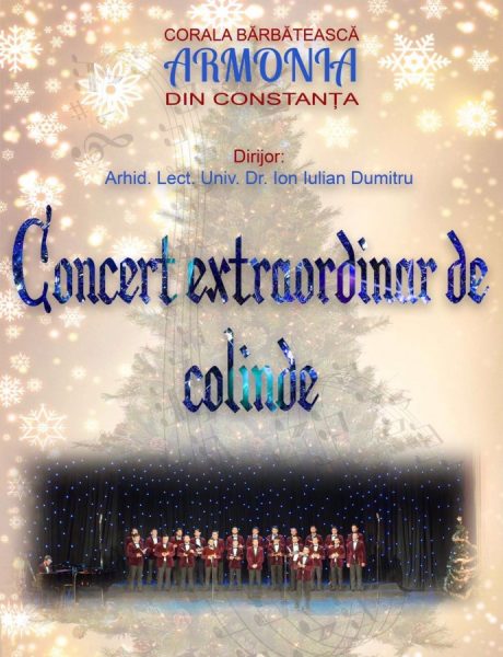 Concert de colinde la Cluj-Napoca, susținut de Corala „Armonia”