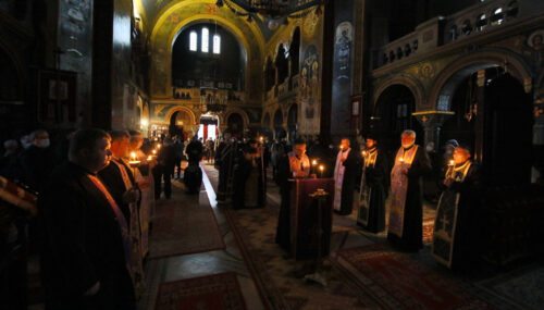 Ultima parte a Canonului cel Mare, la Catedrala Ortodoxă din Turda
