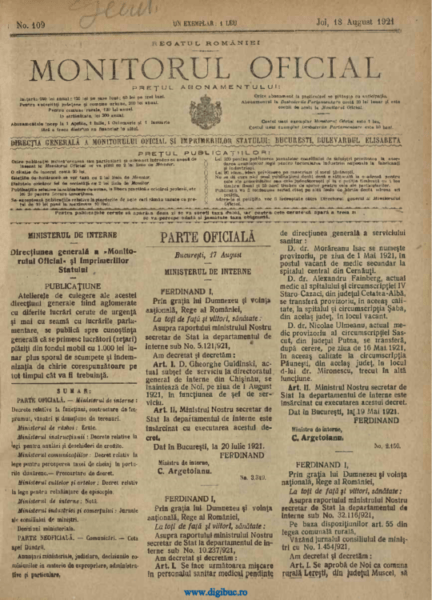 O sută de ani de la sancționarea și publicarea în Monitorul oficial a legii privind înființarea Episcopiei Clujului