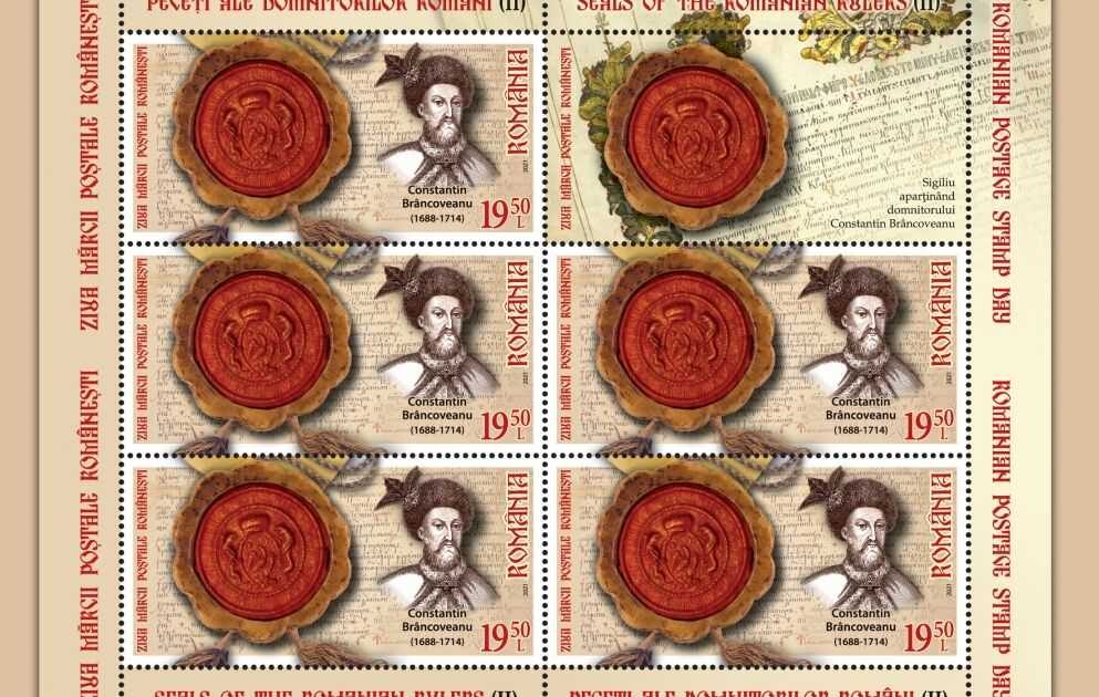 Sigiliul Sfântului Constantin Brâncoveanu, reprodus pe timbrele Romfilatelia