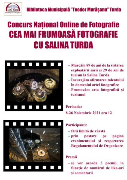 Concurs național de fotografie „Cea mai frumoasă fotografie cu Salina Turda