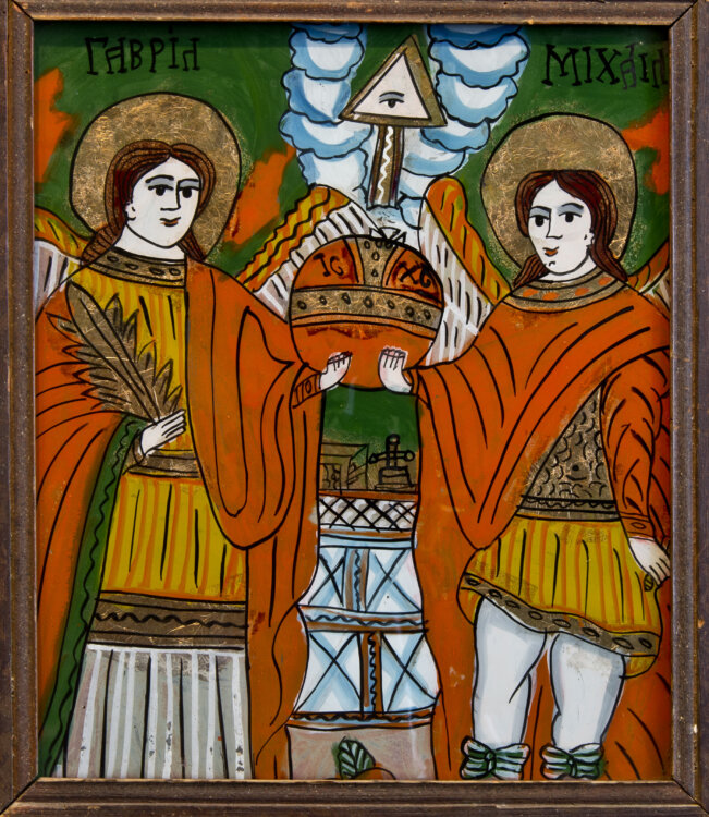 Sfinții Arhangheli Mihail și Gavriil în icoanele pe sticlă transilvane