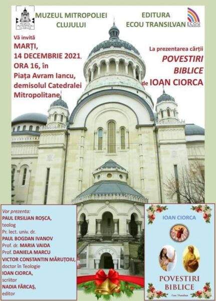 Cartea „Povestiri biblice” va fi lansată la Muzeul Mitropoliei Clujului