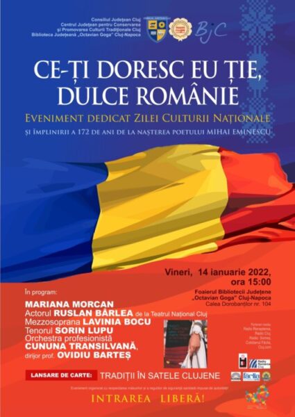 Ziua Culturii Naționale, marcată de instituțiile subordonate Consiliului Județean Cluj