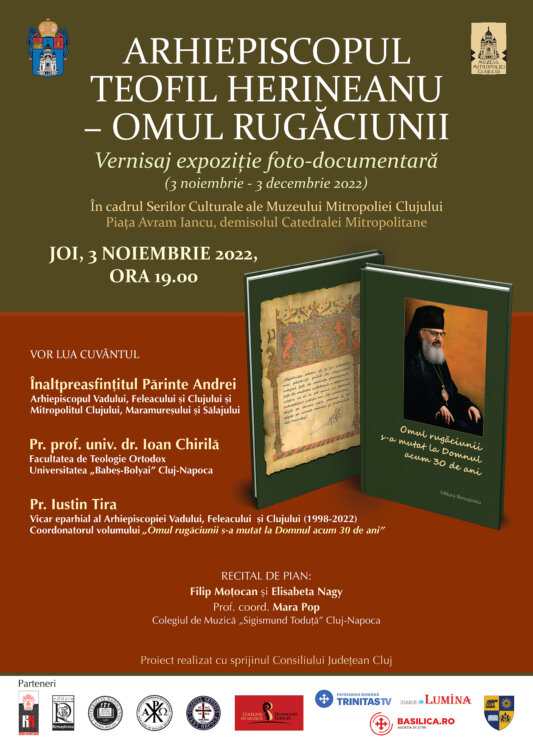 Invitație | „Arhiepiscopul Teofil Herineanu – omul rugăciunii” | Seară culturală la Muzeul Mitropoliei Clujului