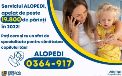Serviciul ALOPEDI, apelat de peste 19.800 de părinți în anul 2022
