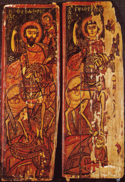 Sfântul Mare Mucenic Teodor Tiron, tempera pe lemn, sec. al X-lea, Biserica Mănăstirii Sfânta Ecaterina, Sinai
