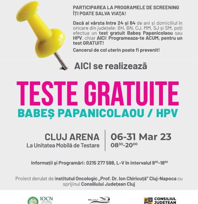 Servicii medicale gratuite oferite doamnelor, în luna martie,  la Cluj Arena