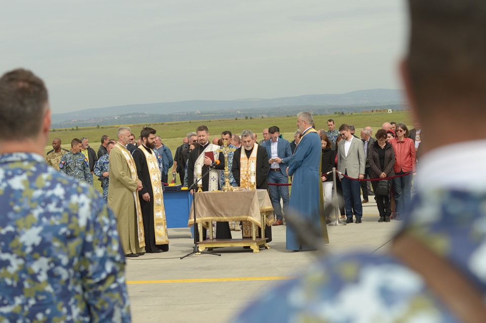Ceremonial militar-religios la Baza 71 Aeriană Câmpia Turzii. Ultimul zbor al aeronavelor MiG-21 LanceR