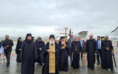 O copie după crucea Sf. Împ. Constantin, adusă la Cluj-Napoca din Muntele Athos