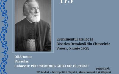 Evenimentul cultural-comemorativ GRIGORE PLETOSU – 175 la Chintelnic