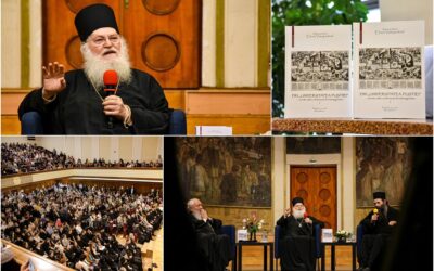 (VIDEO) Conferința susținută de Arhim. Efrem Vatopedinul și lansarea cărții „Din «Universitatea Pustiei» – Cuvinte către credincioșii din întreaga lume”