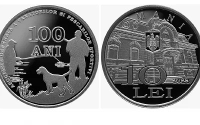 BNR a lansat o monedă la 100 de ani de la înființarea Asociației Generale a Vânătorilor și Pescarilor Sportivi din România