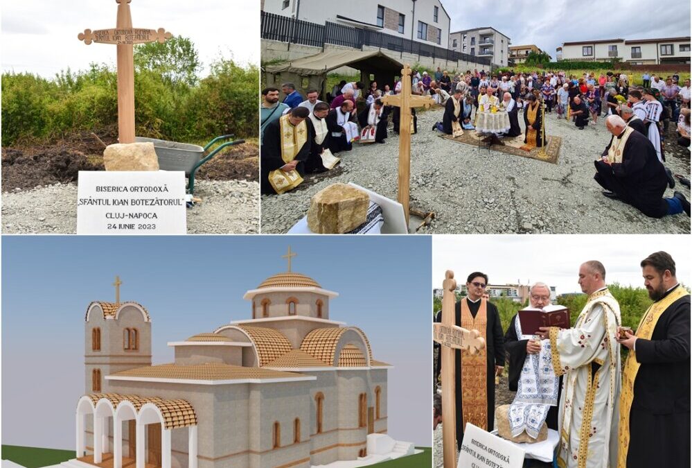 Punerea pietrei de temelie pentru noua biserică din cartierul clujean Europa