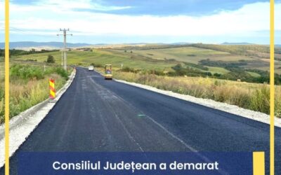 Consiliul Județean a demarat lucrările de asfaltare pe DJ 172A, parte a lotului 1 al Drumului Bistriței