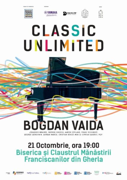 Classic Unlimited 2023: Concerte de pian la Gherla și în grădina botanică din Jibou