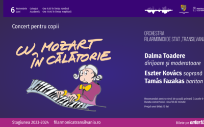 Concerte pentru copii – „Cu Mozart în călătorie” și „Un compozitor la carnaval” la Filarmonica de Stat „Transilvania”