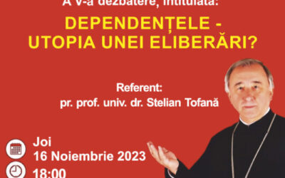 Conferința-dezbatere ,,Dependențele – utopia unei eliberări?” cu Pr. Prof. Univ. Dr. Stelian Tofană la Dej