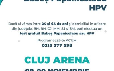 Ultimele activități de testare publică gratuită pentru cancerul de col uterin, la Cluj Arena
