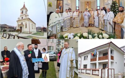 Liturghie arhierească la Biserica „Buna Vestire” din Beclean și sfințirea casei parohiale