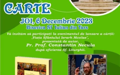 Iași: Părintele Constantin Necula își va prezenta cartea despre Sf. Nicolae în Campusul studențesc Tudor Vladimirescu