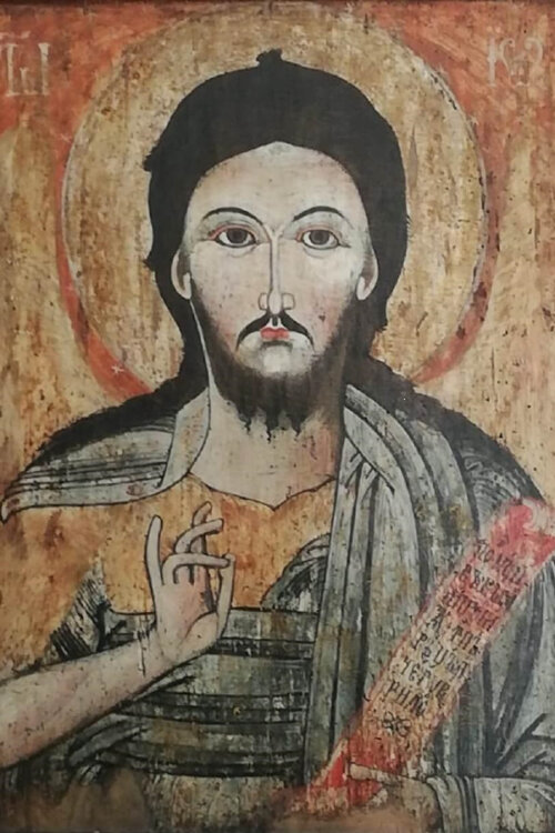  Icoana Sfântului Ioan Botezătorul de la Muzeul de artă bisericească veche a Catedralei Mitropolitane din Timișoara