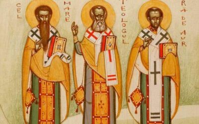 Sfinții trei ierarhi Vasile cel Mare, Grigorie Teologul și Ioan Gură de Aur: patronii învățământului teologic