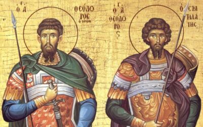 Sfinţii Teodori Stratilat și Tiron în imnografie și iconografie