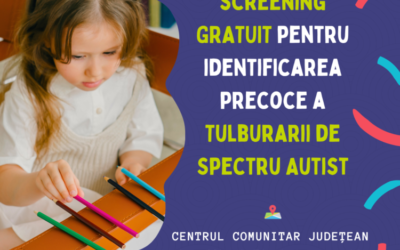 Sesiune de screening GRATUIT pentru identificarea precoce a Tulburării de Spectru Autist
