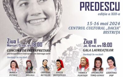 Festivalul-Concurs Național de Interpretare a Cântecului Popular Românesc „Valeria Peter Predescu” își deschide porțile la Bistrița