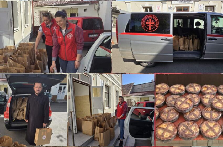 5 tone de alimente pentru masa de Paști a 1400 de persoane, oferite de Filantropia Bistrița