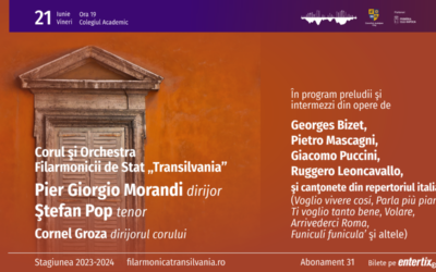 Concert vocal – simfonic – preludii și intermezzi din opere, canțonete celebre din repertoriul italian