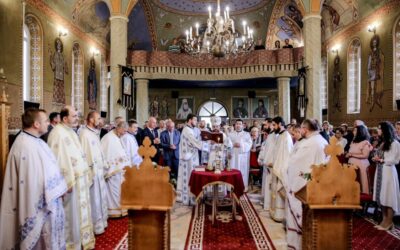 Liturghie arhierească și binecuvântarea lucrărilor efectuate la Biserica Ortodoxă din Săndulești