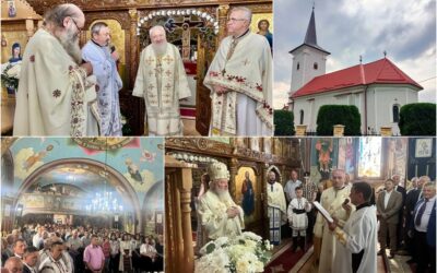 Slujire arhierească și binecuvântarea lucrărilor efectuate la biserica din Josenii Bârgăului