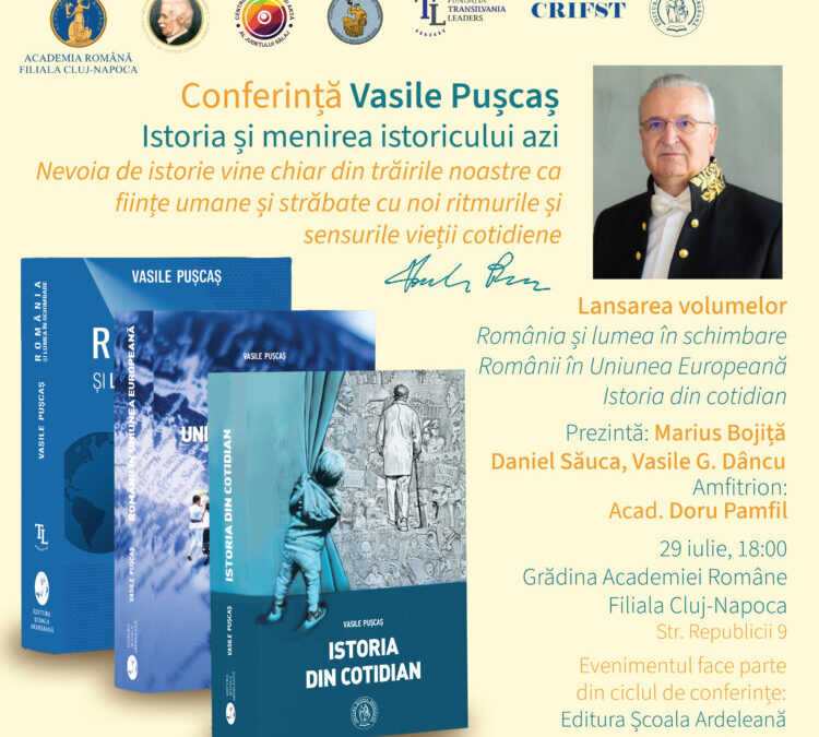 Conferința „Istoria și menirea istoricului azi” susținută de prof. dr. Vasile Pușcaș la Academia Română