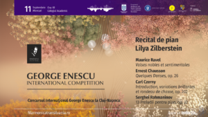 Concursul Internațional George Enescu la Cluj-Napoca: o serie de trei recitaluri