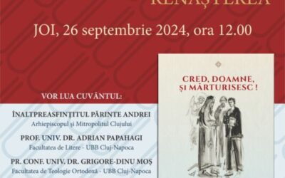 Lansare de carte: „Cred, Doamne, și mărturisesc! File de catehism ortodox” în cadrul Festivalului de Carte Transilvania