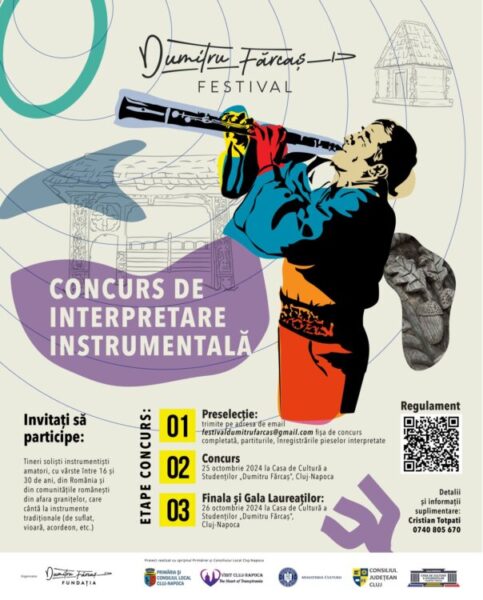 Oportunitate pentru tinerii instrumentiști: Concursul „Dumitru Fărcaș”, la Cluj-Napoca